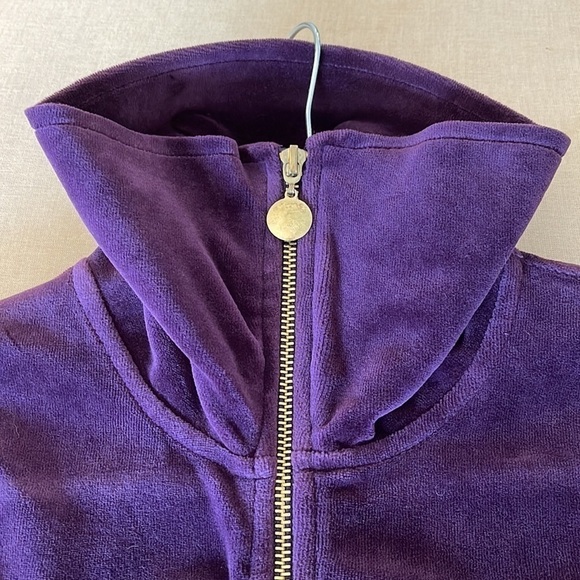 Style & Co. Royal Purple Full Zip Velour Sweat Jacket Sz. MP - Picture 13 of 15